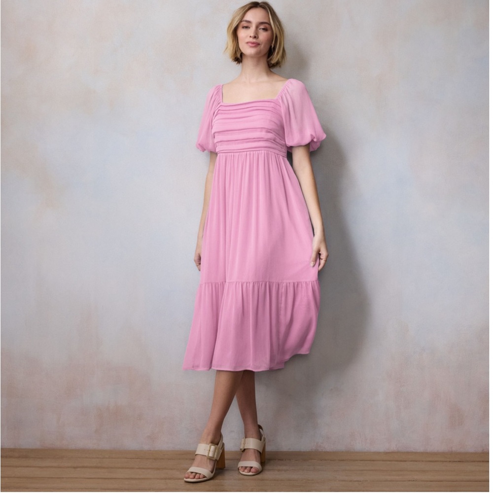 Lauren Conrad Pink Midi Dress